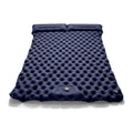 Matelas gonflable double de camping Belmont-Air bleu navy avec deux oreillers intégrés