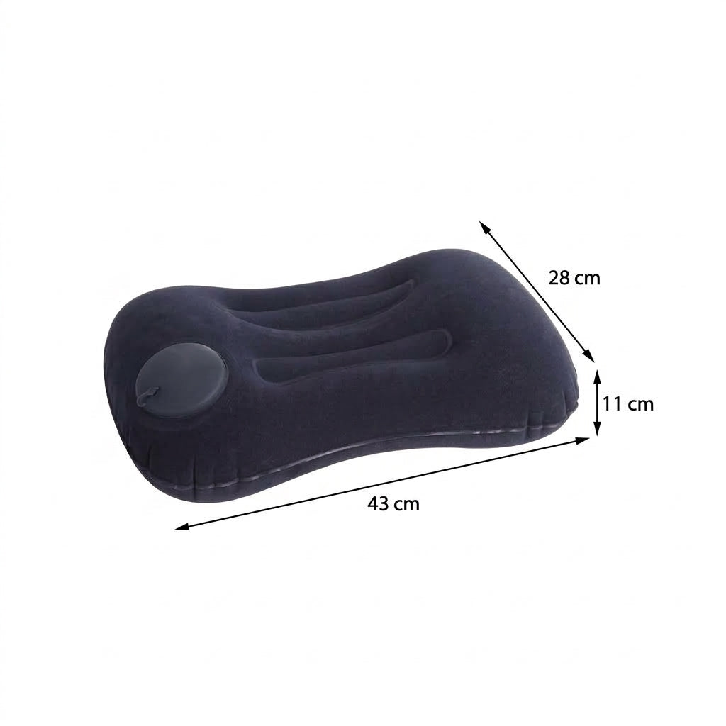 Dimensions de l'oreiller gonflable Belmont-Air : 43 × 28 × 11 cm